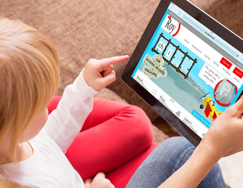 Image of child playing with Club Roy membership website
