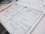 Image of a hand-drawn wireframe